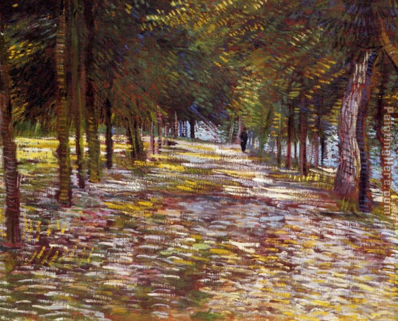 Avenue in the Voyer d'Argenson Park at Asnieres painting - Vincent van Gogh Avenue in the Voyer d'Argenson Park at Asnieres art painting